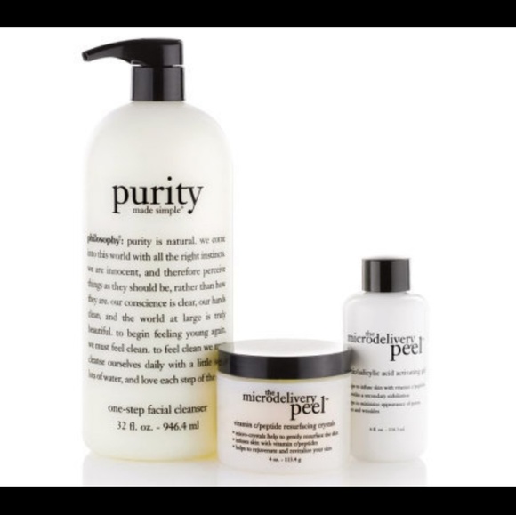 Philosophy Super-Size Cleanse & Peel Trio - Picture 1 of 4